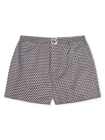 Schwarz-weiß gemusterte Shorts für Männer