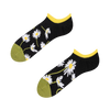 Lustige Sneakersocken Gänseblümchen in der Nacht