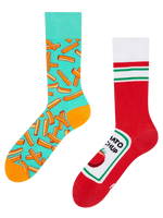 Lustige Socken Pommes mit Ketchup