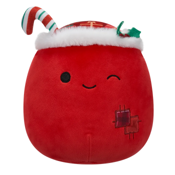 Squishmallows Carrie der zwinkernde Geschenksack mit Patchwork, 20 cm