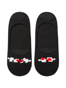 Lustige No-Show-Socken Herz-Puzzle