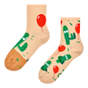 Lustige Crewsocken Kaktus und Ballon
