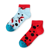 Lustige Knöchelsocken für Kinder Marienkäfer und Punkte