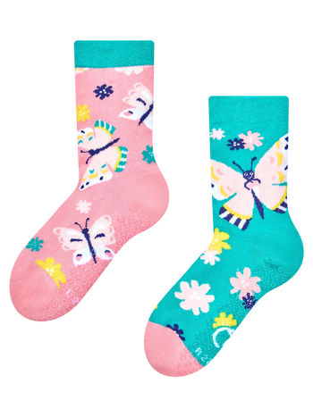 Rutschfeste Kindersocken Süße Schmetterlinge