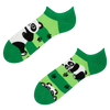 Lustige Sneakersocken Panda und Streifen