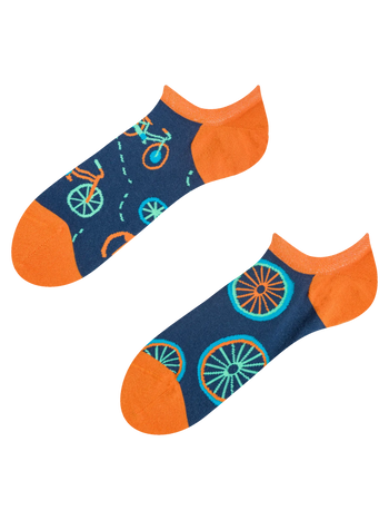 Lustige Sneakersocken Oranges Fahrrad