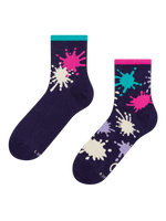Lustige Crewsocken Bunte Kleckse