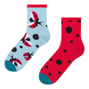 Lustige Crewsocken Marienkäfer und Punkte