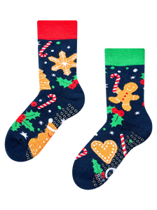 Rutschfeste warme Kindersocken Lebkuchen & Süßigkeiten