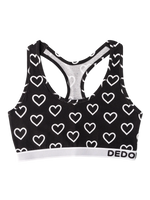 Lustige Damenbralette Schwarze und weiße Herzen