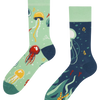Lustige Socken Schwimmende Qualle