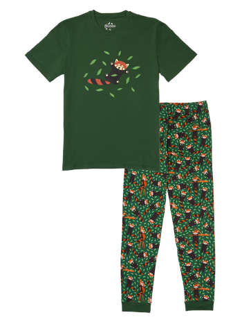 Lustiger Pyjama für Männer Roter Panda