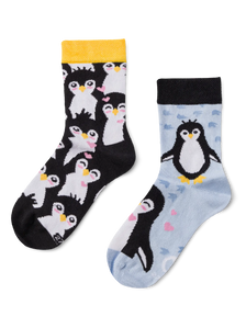 Lustige Kindersocken Winterpinguin