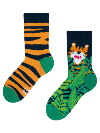 Lustige Kindersocken Tiger