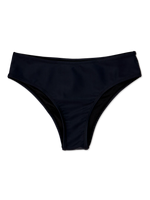 Echt schwarze Bikinihöschen mit mittlerer Taille