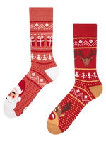 Lustige warme Socken Rentier vom Weihnachtsmann