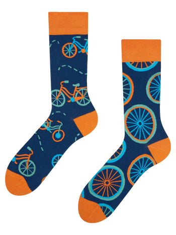 Lustige Socken Oranges Fahrrad