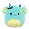 Squishmallows Liebster das blaugrüne Sumpfmonster mit geflecktem Bauch und Fledermaus-Pin, 20 cm