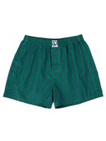 Blau und grün gemusterte Shorts für Männer