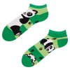 Lustige Knöchelsocken Panda und Streifen
