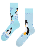 Lustige Socken Fröhlicher Pinguin