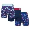 Lustige Boxershorts für Männer 3er-Pack Wasser und Luft