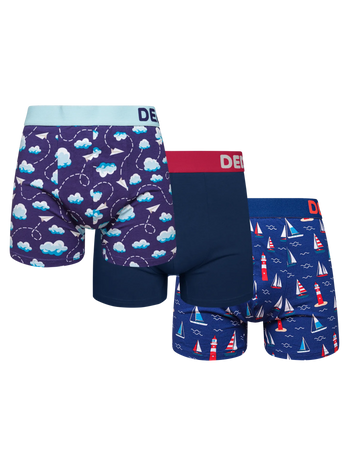 Lustige Boxershorts für Männer 3er-Pack Wasser und Luft