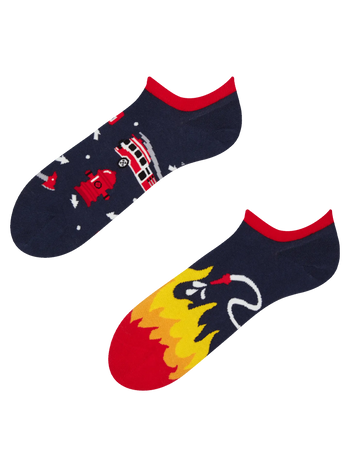 Lustige Sneakersocken Feuerwehrmann