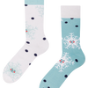 Lustige warme Socken Glückliche Schneeflocken