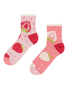 Lustige Crewsocken Süße Erdbeeren