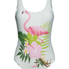 Lustiger einteiliger Damenbadeanzug Tropischer Flamingo