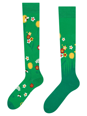 Lustige Kniestrümpfe Wildblumen