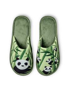 Lustige Hausschuhe Pandas und Bambus