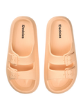 Helles Pfirsichorange Plateausandalen für Frauen