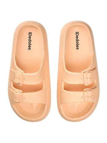 Helles Pfirsichorange Plateausandalen für Frauen