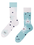 Lustige warme Socken Glückliche Schneeflocken