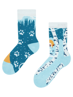 Lustige warme Socken für Kinder Fuchs im Winter