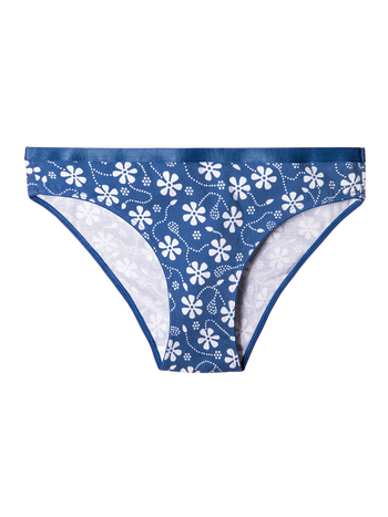 Lustige Damenhöschen Blaudruck