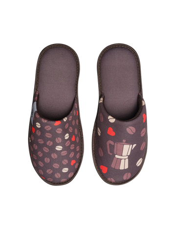 Lustige Hausschuhe Kaffeeliebe