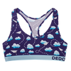 Lustige Damenbralette Papierflugzeuge und Wolken