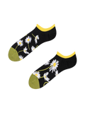 Lustige Sneakersocken Gänseblümchen in der Nacht