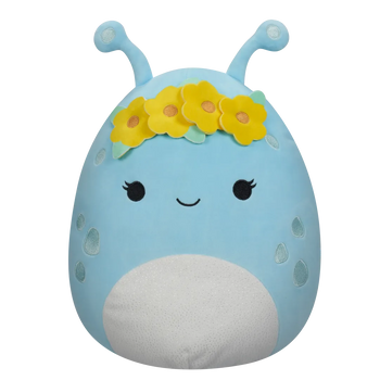 Squishmallows Natnat der pastellblaue Alien mit Blumenkrone, 40 cm