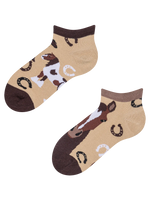 Lustige Knöchelsocken für Kinder Pferde