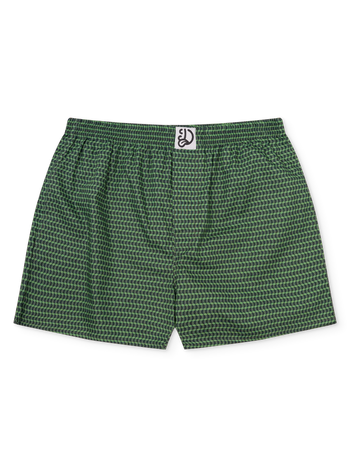 Pastellgrün gemusterte Shorts für Männer