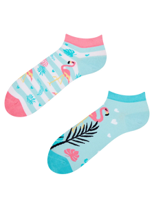 Lustige Knöchelsocken Liebes-Flamingos