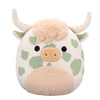 Squishmallows Celestino die salbeigrün gefleckte Hochlandkuh mit Wuschelbauch, 20 cm