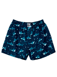 Lustige Shorts für Männer Blauer Hai