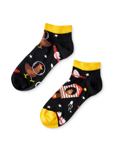 Lustige Knöchelsocken Hühner-Astronaut