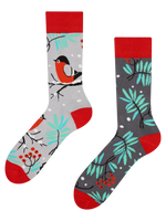Lustige warme Socken Roter Vogel