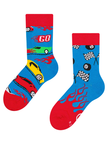 Lustige Kindersocken Schnelle Autos